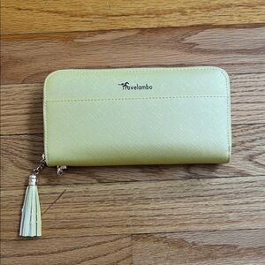 Travelambo Women's Light Yellow Wallet with Tassel
